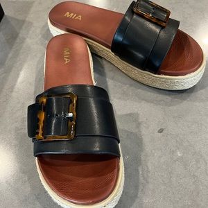 Mia Neves Black Sandal, Size 8 1/2 M, NIB